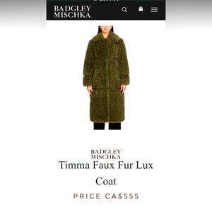 (No longer available) Badgley Mischka soft lamb fur coat